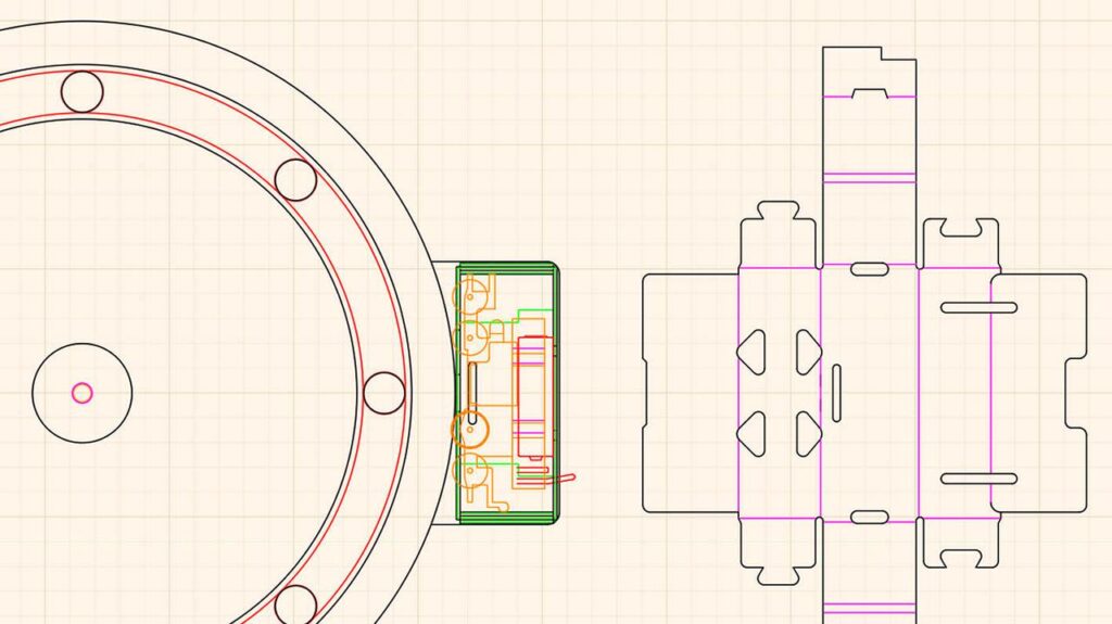 電車を格納するBOXの設計図面