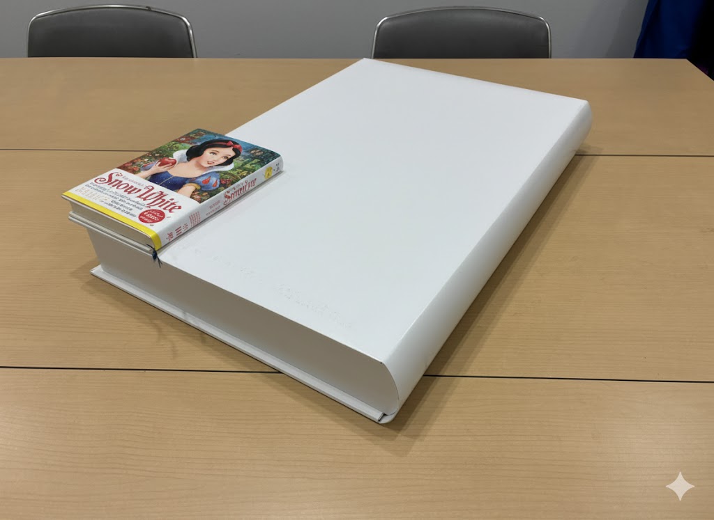 原寸の本と大きくした本のダミー