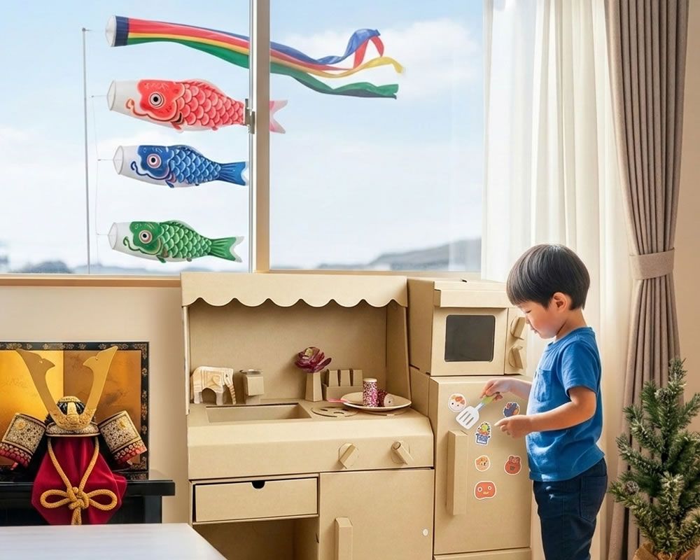 段ボールキッチン